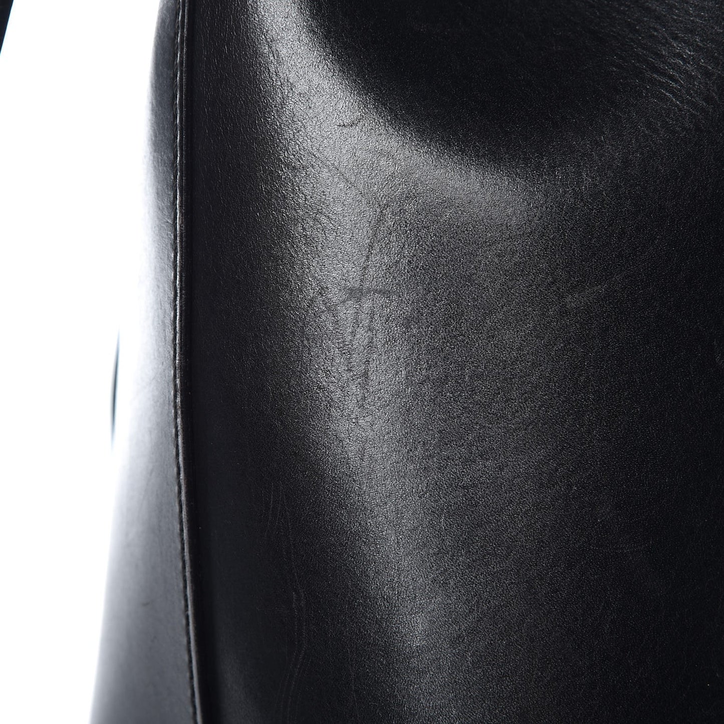 Calfskin Mini Bucket Bag Black Argento