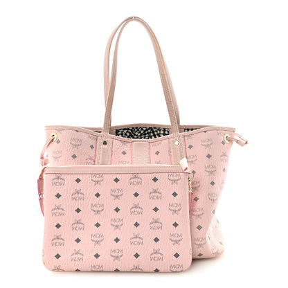 MCM Visetos Medium Liz Reversible Shopper Tote Powder Pink 3 of 10