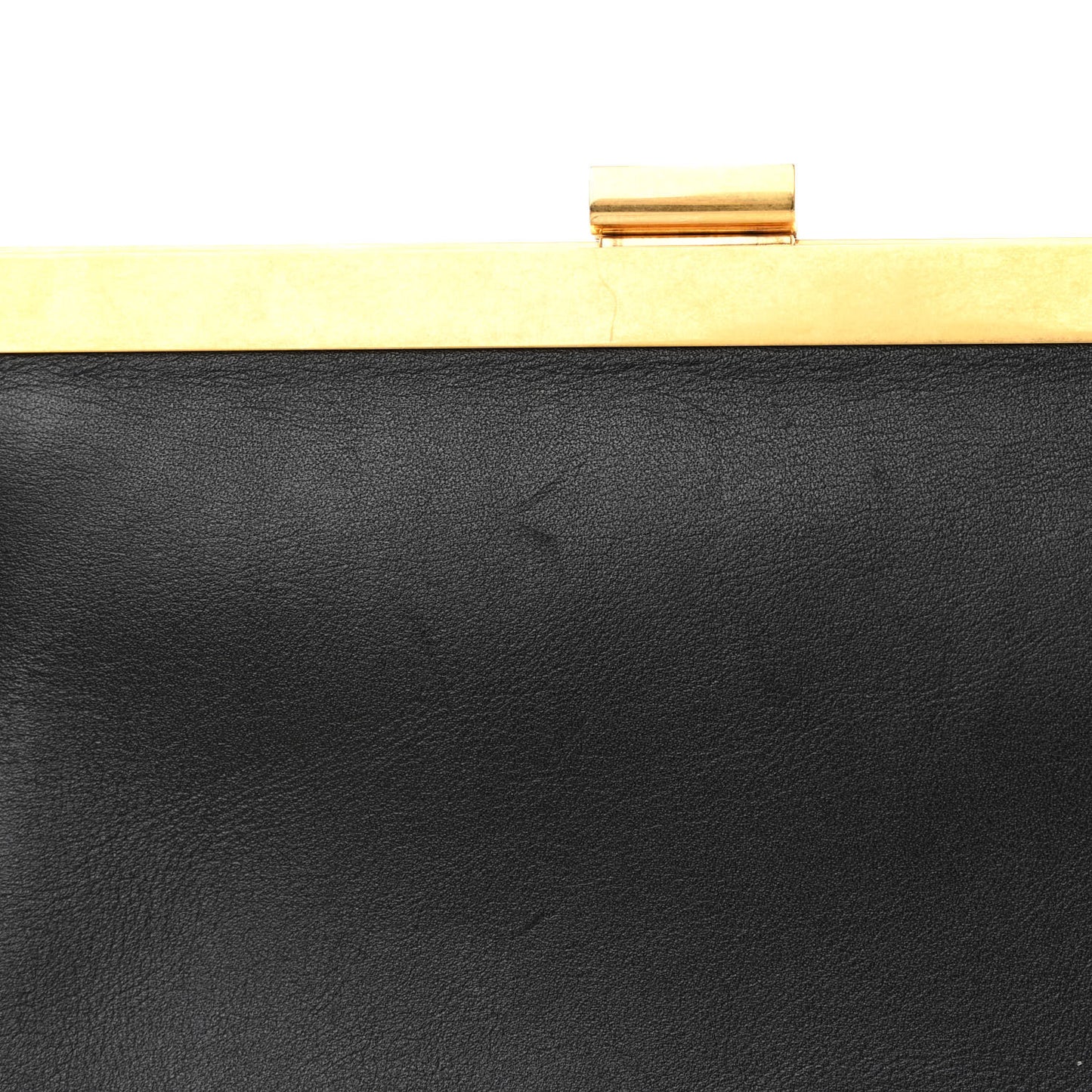 Smooth Calfskin Mini Clasp Bag Black