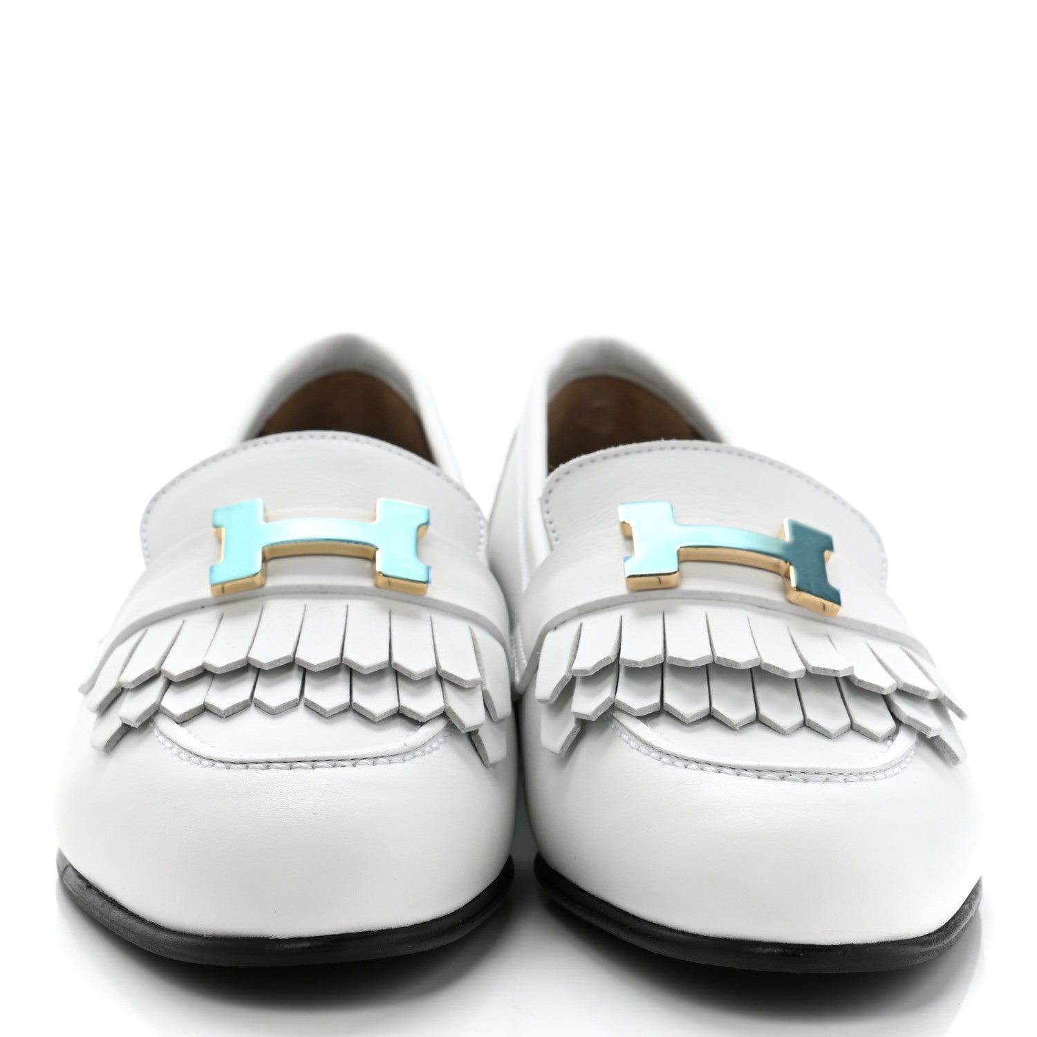 Hermes Calfskin Womens Royal Loafer 36 White 2 of 9