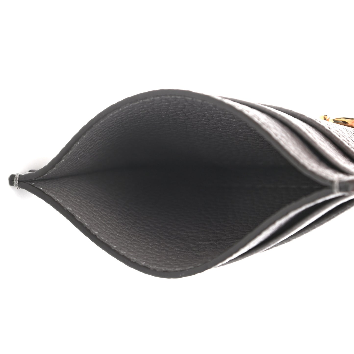 Grainy Calfskin Zumi Card Holder Dusty Grey
