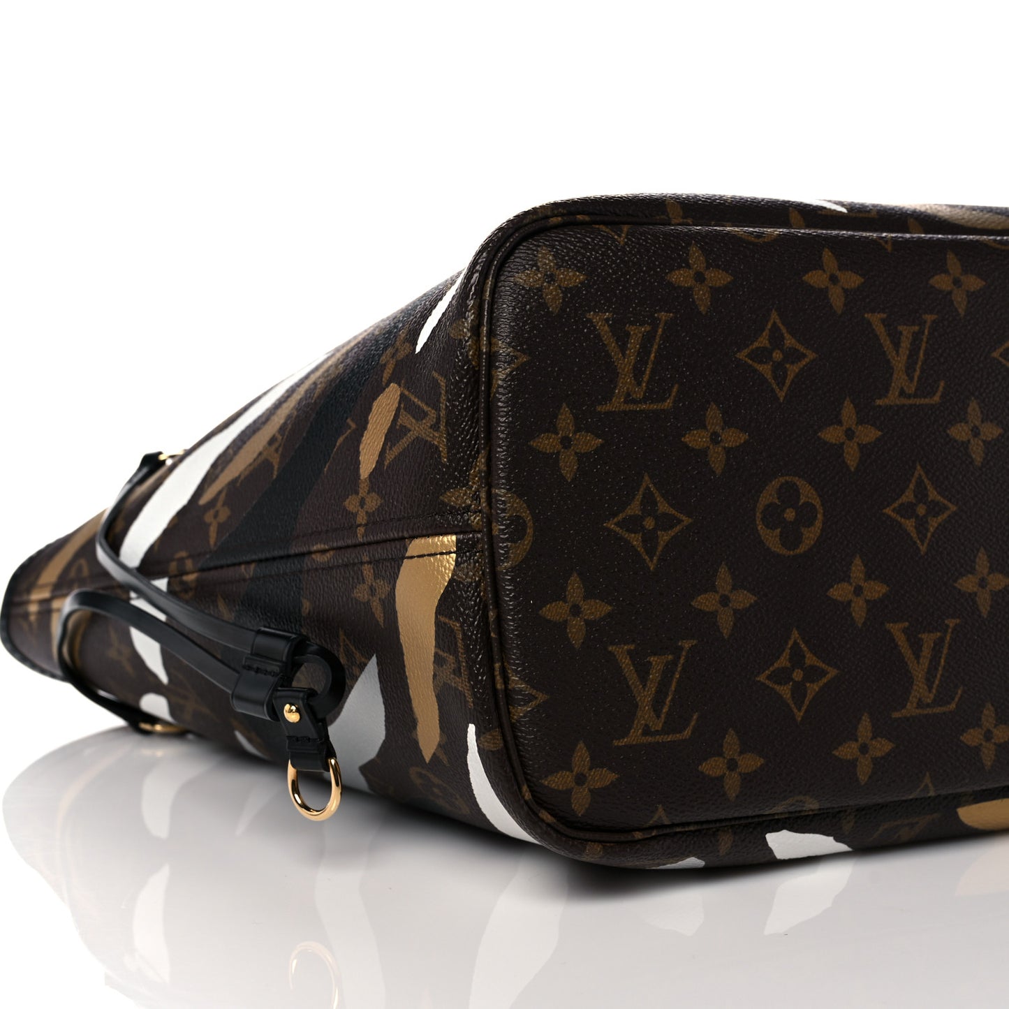 X LOL Monogram Neverfull MM Gold Silver