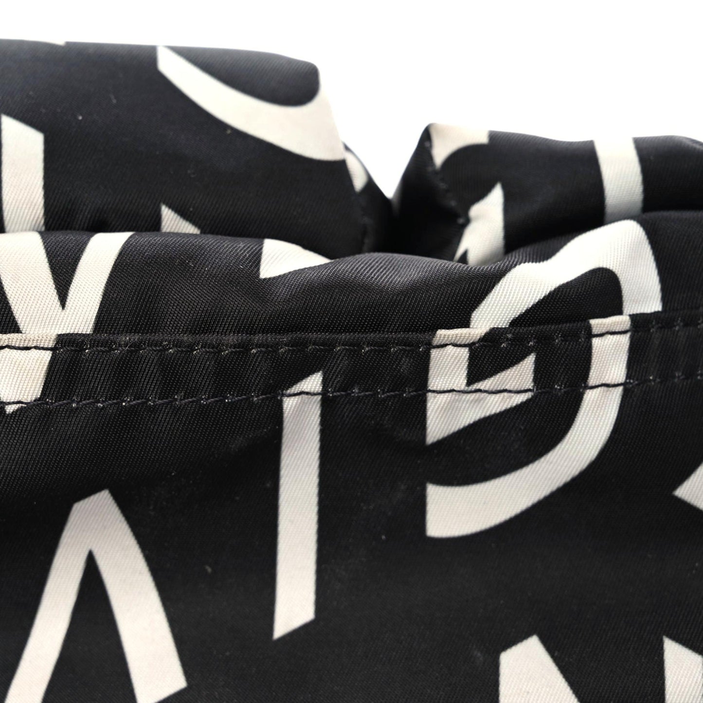 Nylon Allover Logo Belt Bag Black