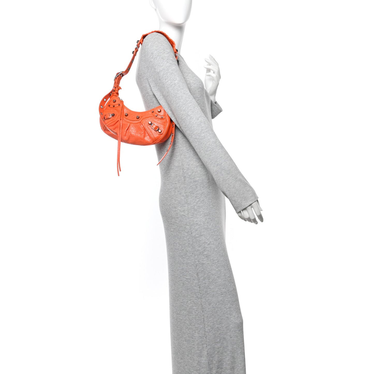 Agneau Arena Le Cagole Shoulder Bag XS Orange