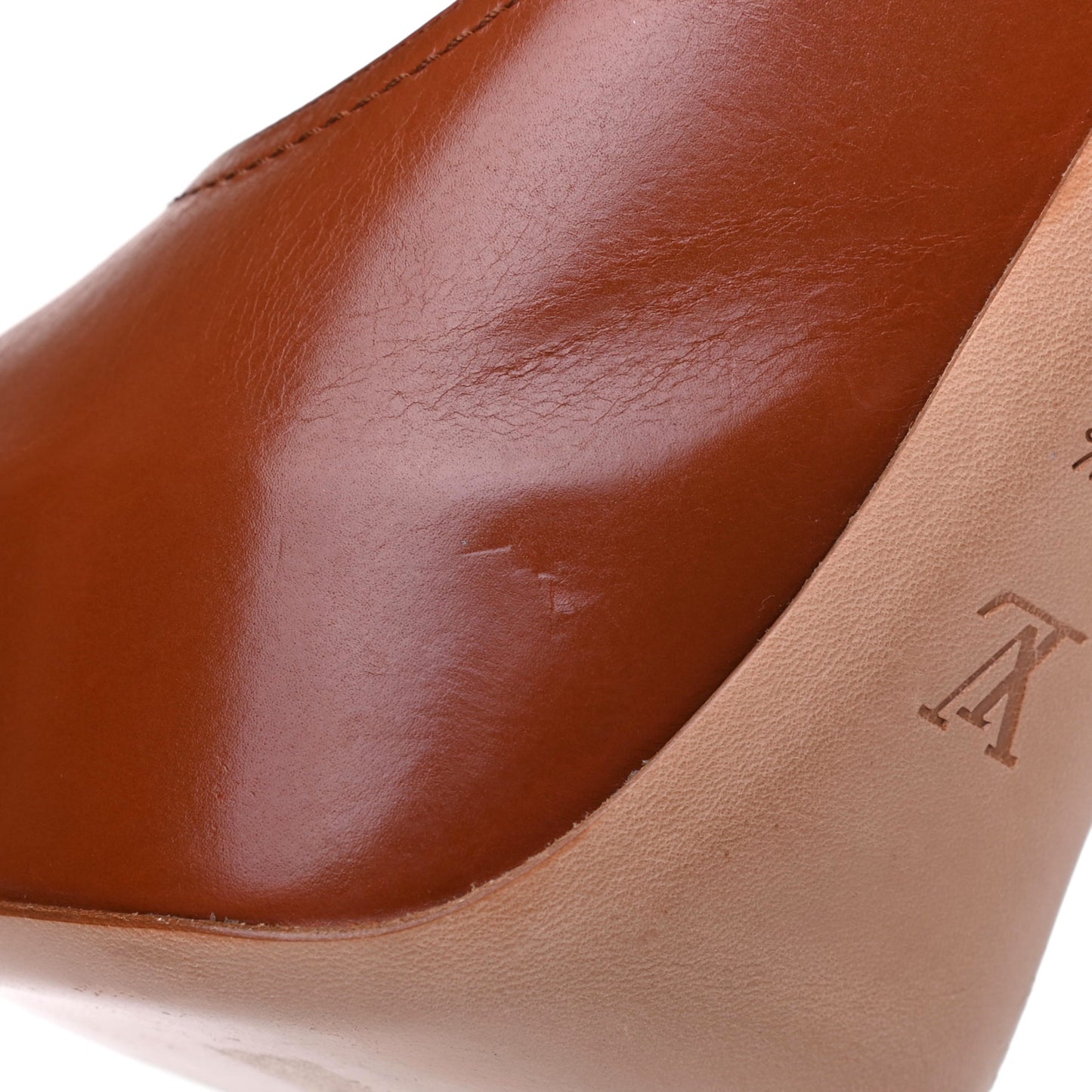 Calfskin Ritual Fetish Platform Pumps 38.5 Brown