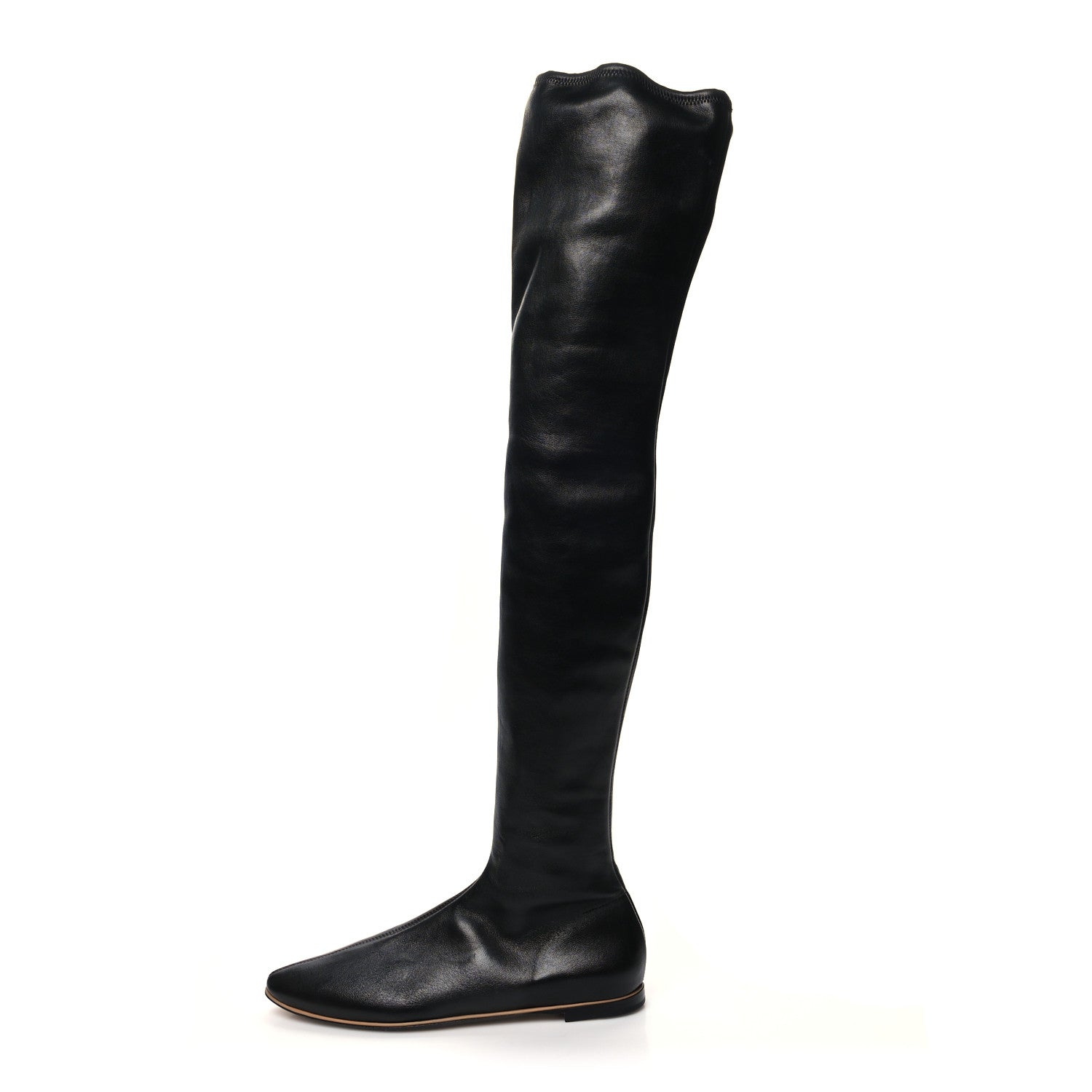 Bottega Veneta Nappa Over The Knee Boots 37.5 Black 1 of 7