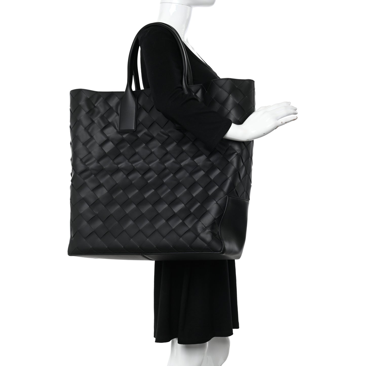 Nappa Intrecciato Shopping Tote Black