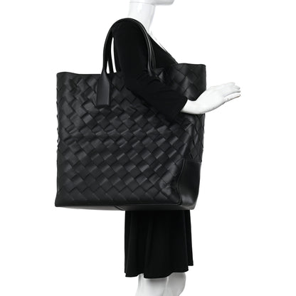 Bottega Veneta Nappa Intrecciato Shopping Tote Black 2 of 11