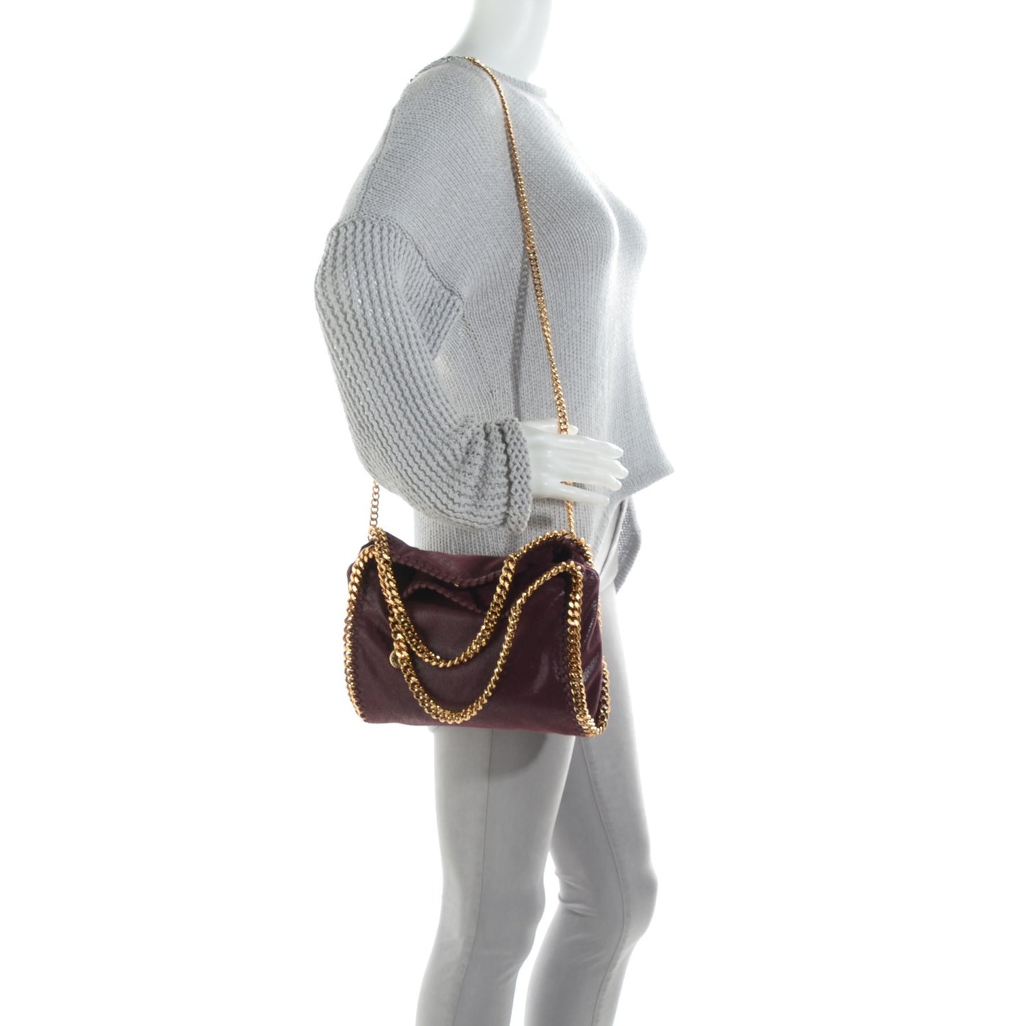 Shaggy Deer Mini Falabella Tote Plum