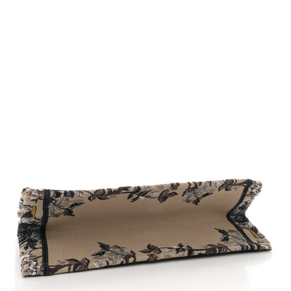 Christian Dior Canvas Embroidered Jardin D'Hiver Medium Book Tote Beige Multicolor 4 of 11