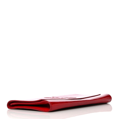 Saint Laurent Textured Patent Monogram Large Belle De Jour Clutch Red 4 of 18