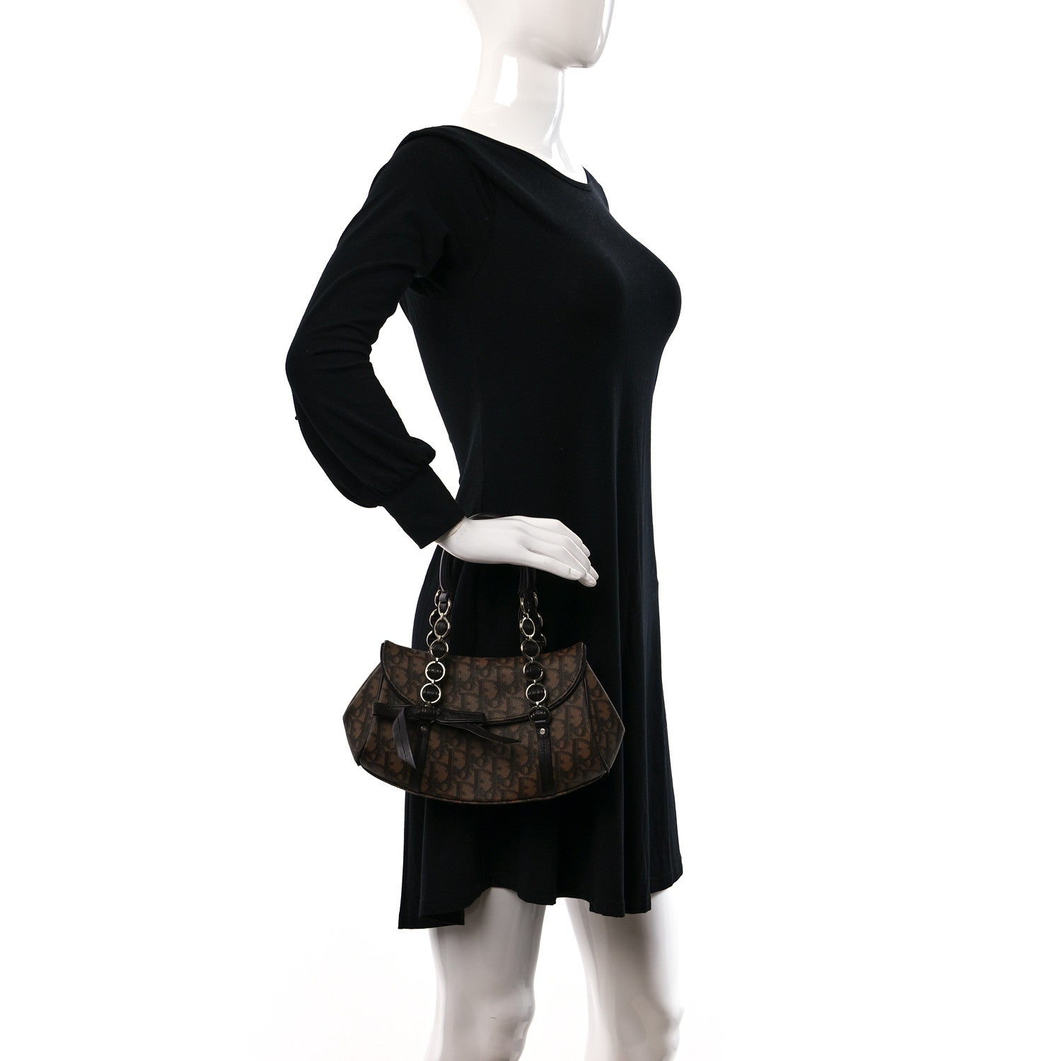 Christian Dior Monogram Romantique Trotter Bag Brown 2 of 9