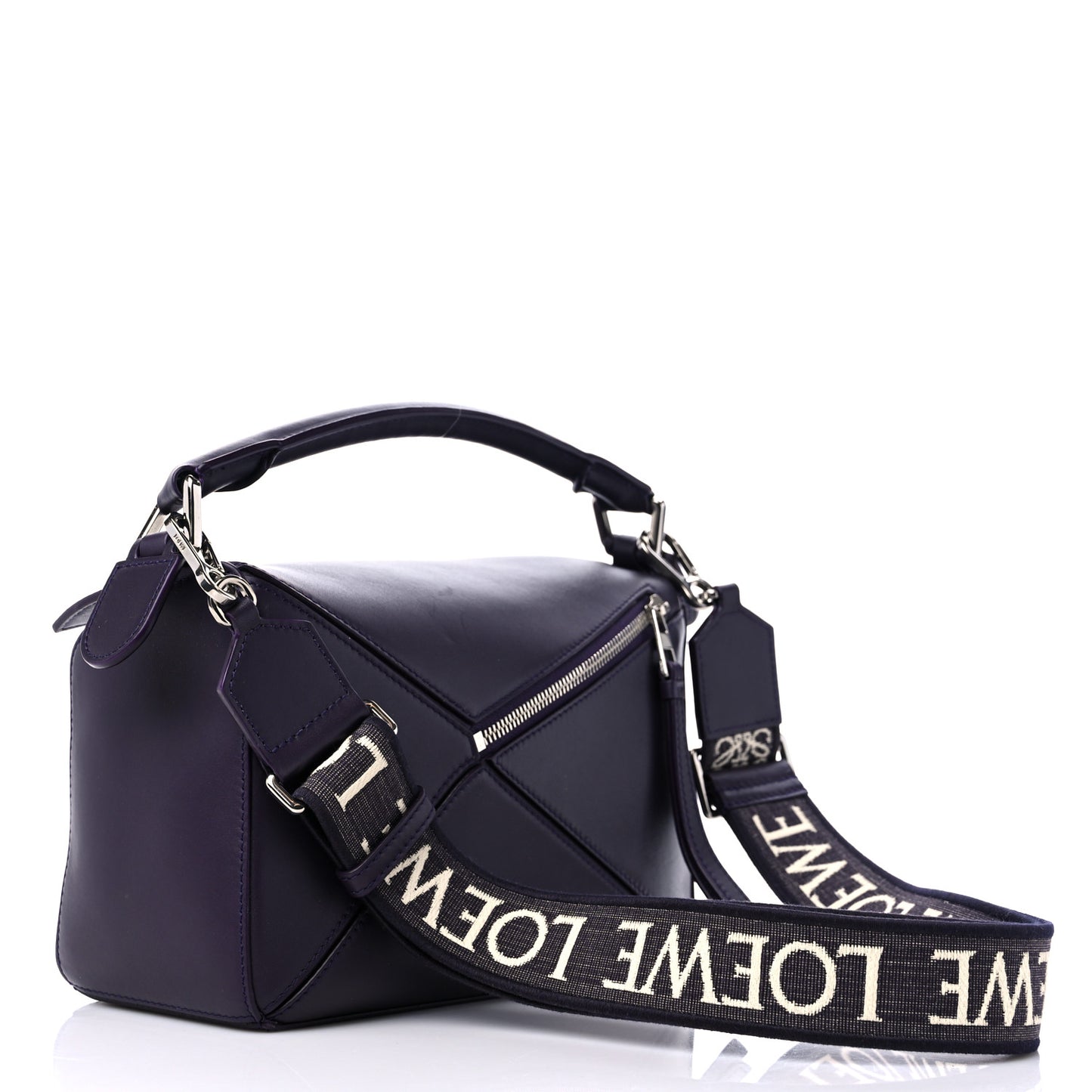 Satin Calfskin Small Puzzle Bag Deep Purple