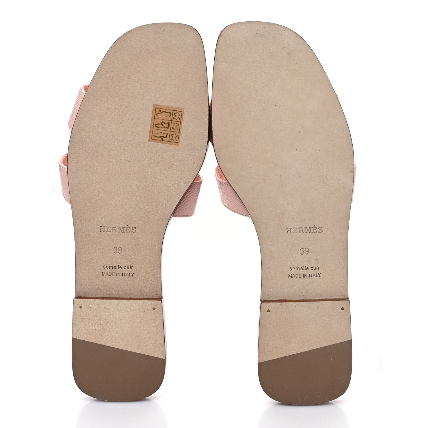Hermes Epsom Oran Sandals 39 Rose Pale 5 of 8