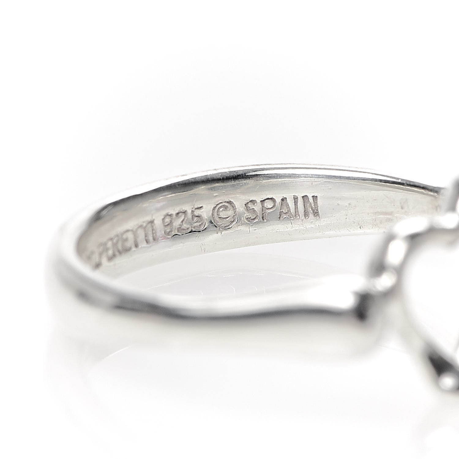 Tiffany Sterling Silver Elsa Peretti Open Heart Ring 49 5 5 of 5