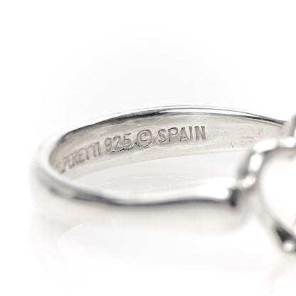 Tiffany Sterling Silver Elsa Peretti Open Heart Ring 49 5 5 of 5