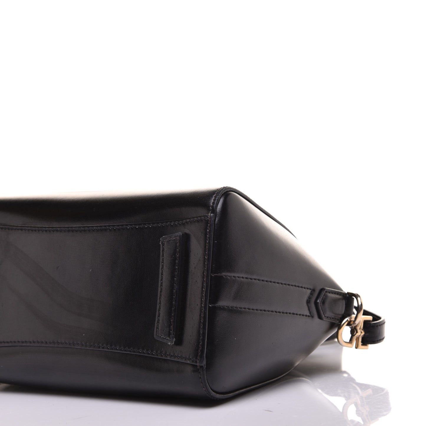 Shiny Lord Calfskin Mini Antigona Black
