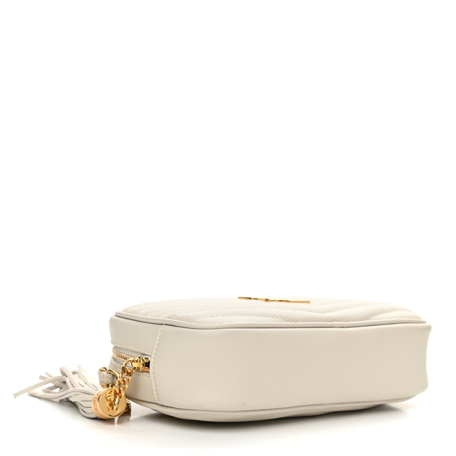 Saint Laurent Grain De Poudre Matelasse Monogram Mini Lou Camera Bag Crema Soft 4 of 11