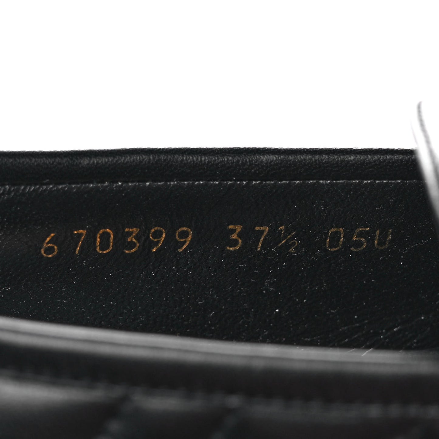 Nappa Matelasse Double G Marmont Loafers 37.5 Black