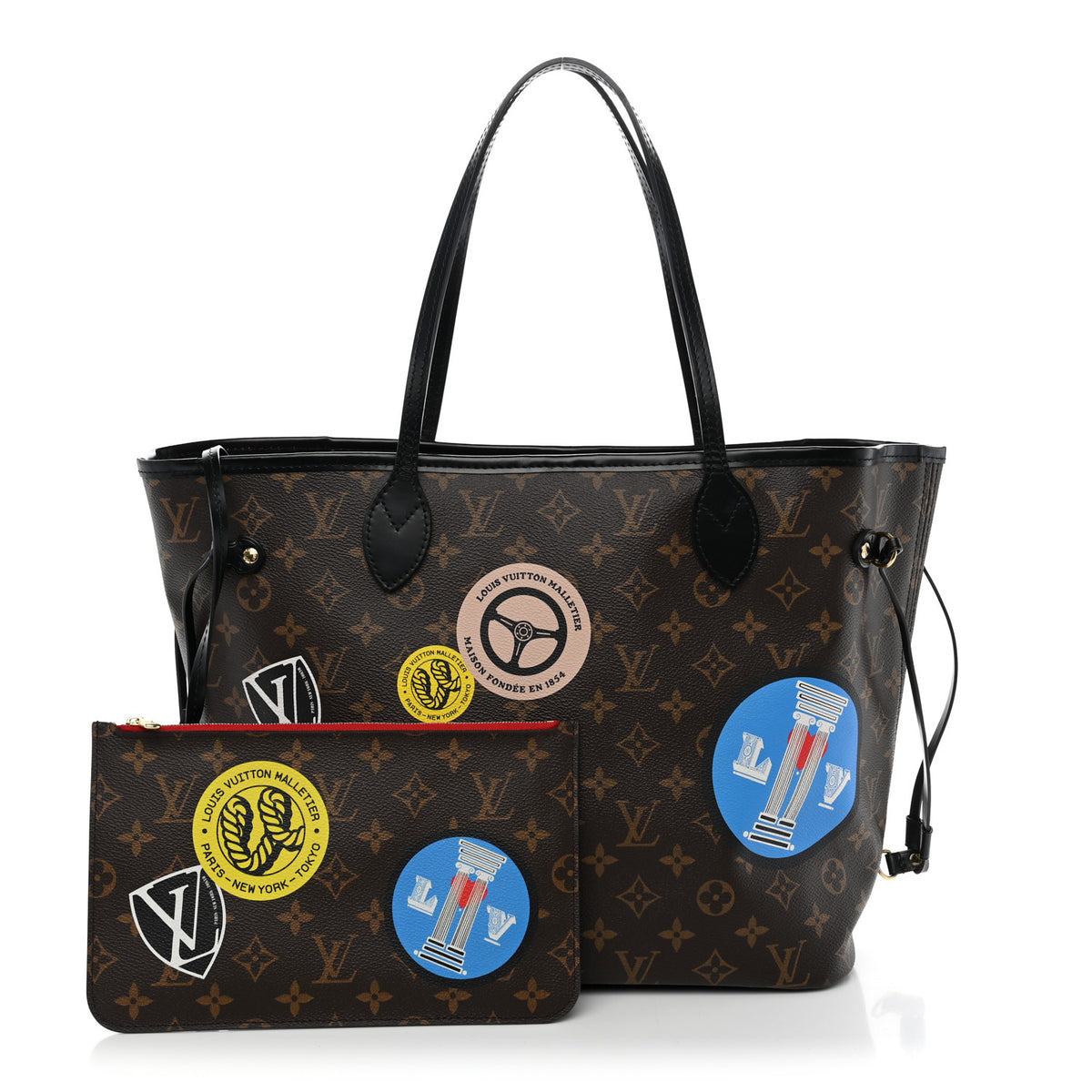 Louis Vuitton Monogram World Tour Neverfull MM 3 of 13