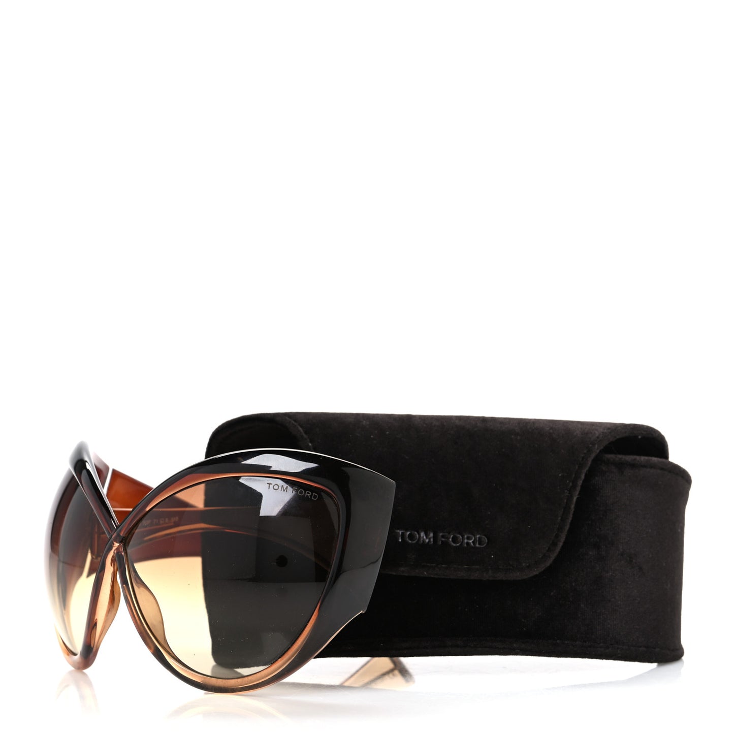 Daphne Oversized Sunglasses FT0219 Gold Translucent