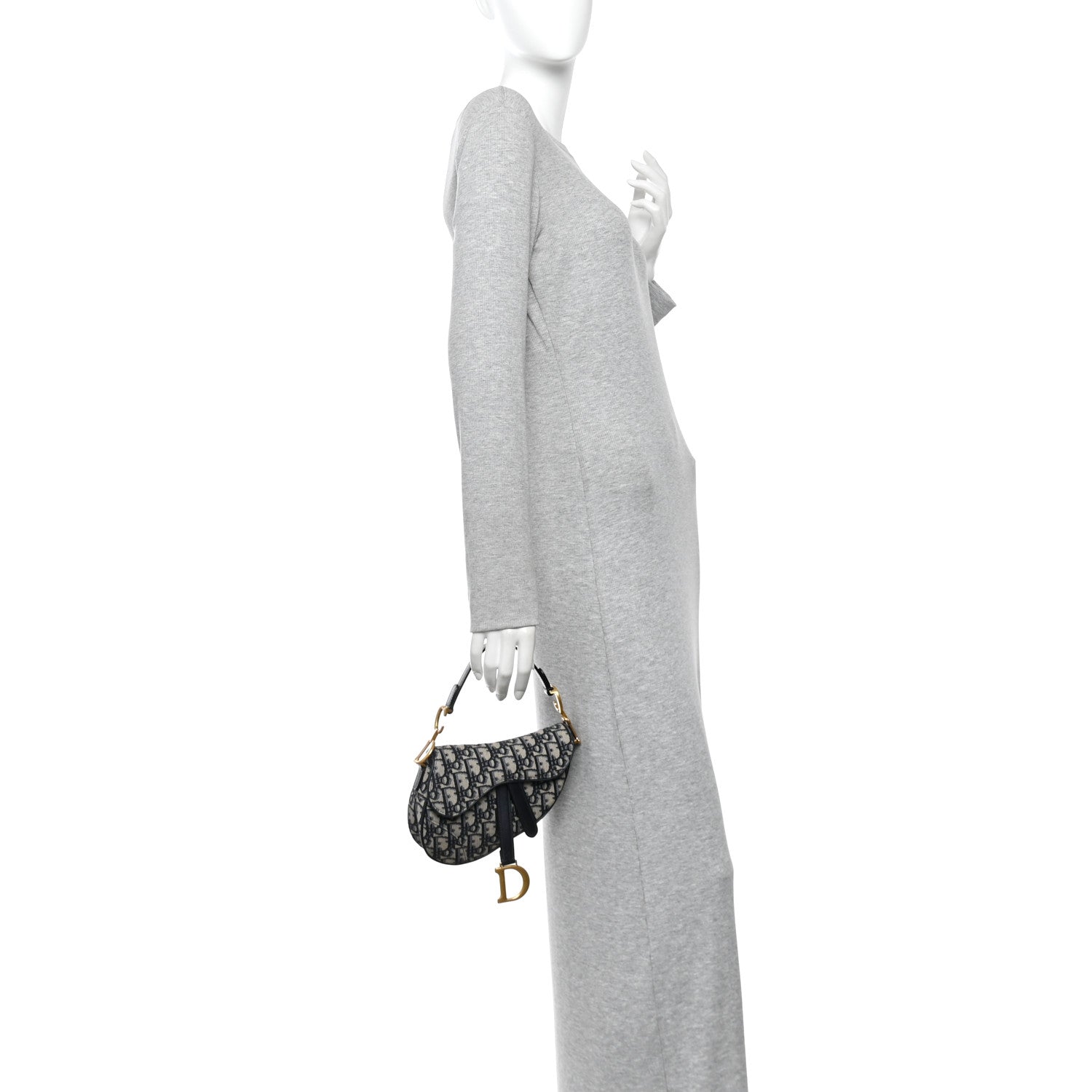 Christian Dior Oblique Mini Saddle Bag  Blue 2 of 11