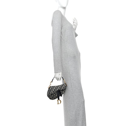 Christian Dior Oblique Mini Saddle Bag  Blue 2 of 11