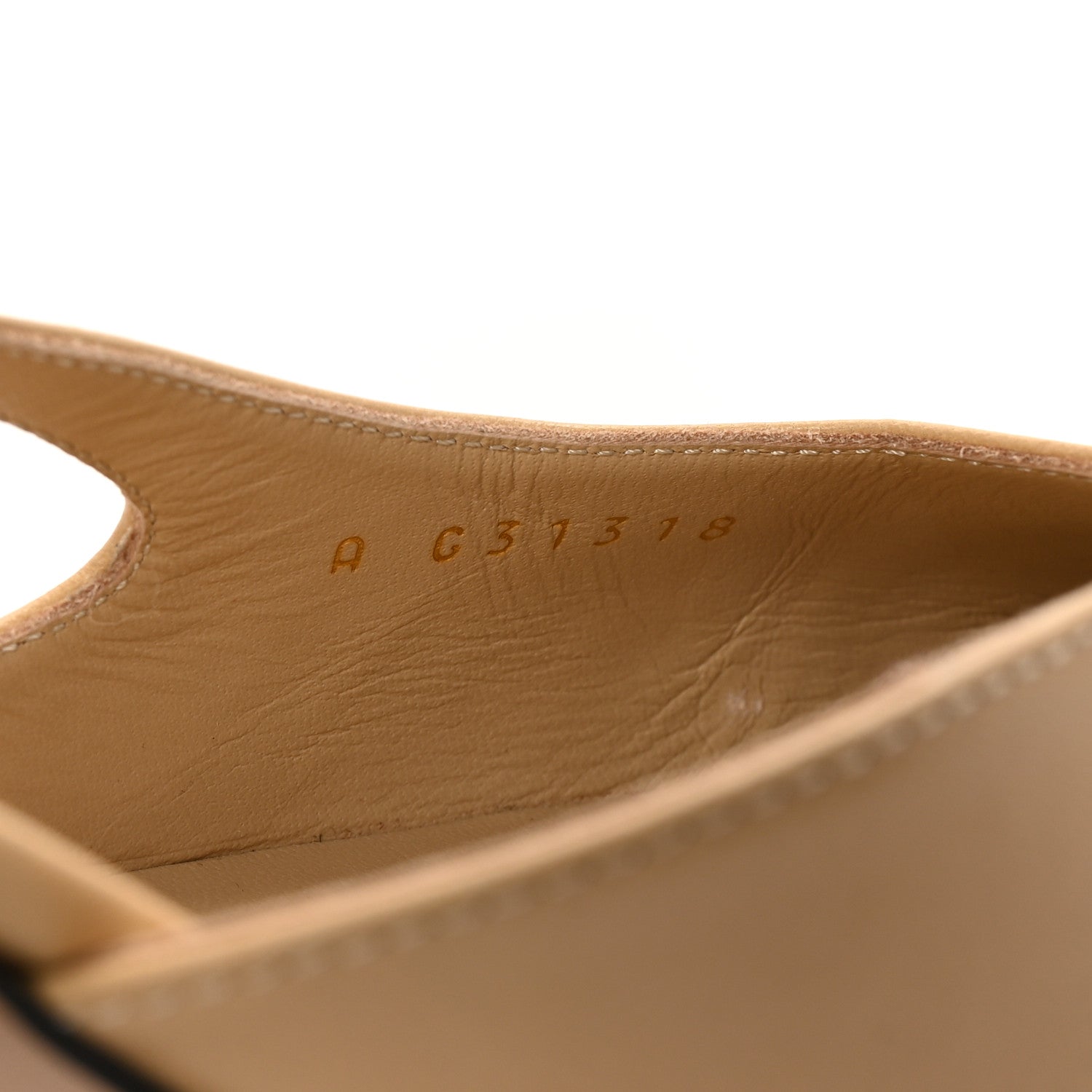 Chanel Goatskin Grosgrain Cap Toe CC Slingback Pumps 37 Beige Black 9 of 10