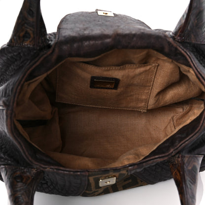 Fendi Zucca Nappa Nuvolata Vitello Tortuga Small Spy Tobacco Moro 5 of 7