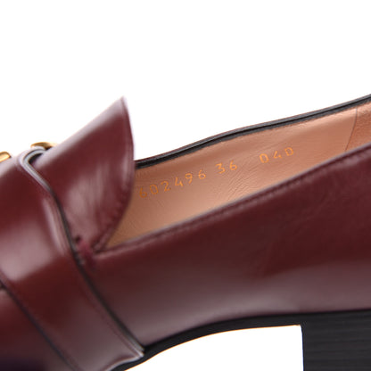 Gucci Malaga Kid Womens GG Marmont Loafers 36 Vintage Bordeaux 7 of 9