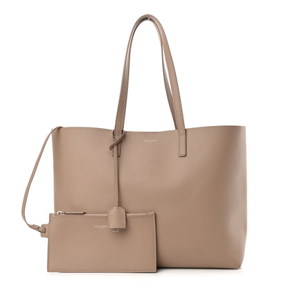 Saint Laurent Calfskin Large Shopping Tote Dark Beige 1 of 11