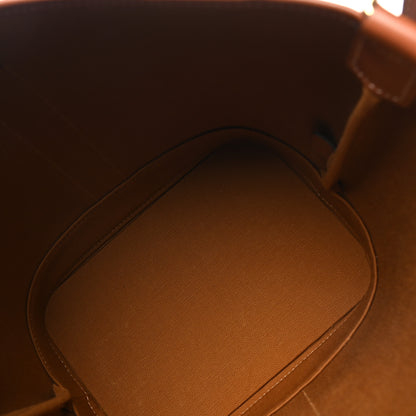 Celine Triomphe Canvas Calfskin Small Bucket Bag Tan 5 of 10