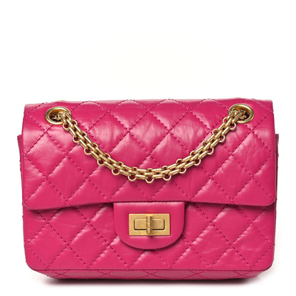 Chanel Aged Calfskin Quilted 2.55 Reissue Mini Flap Fuchsia 1 of 11