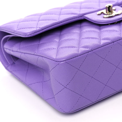 Chanel Caviar Quilted Small Double Flap Purple 9 of 11