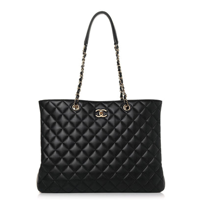 Chanel Calfskin Quilted Large Classic Shopping Tote Black 1 of 12