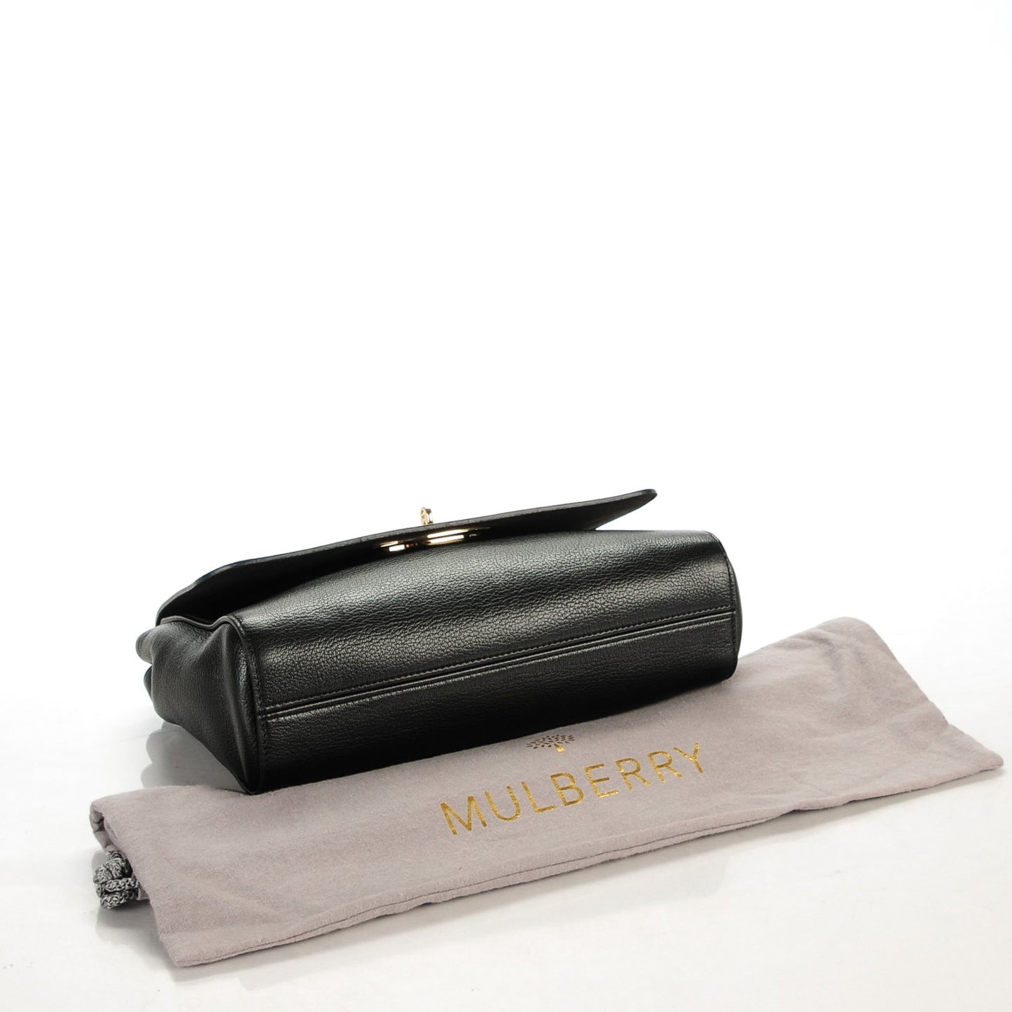 Glossy Goatskin Medium Lily Black