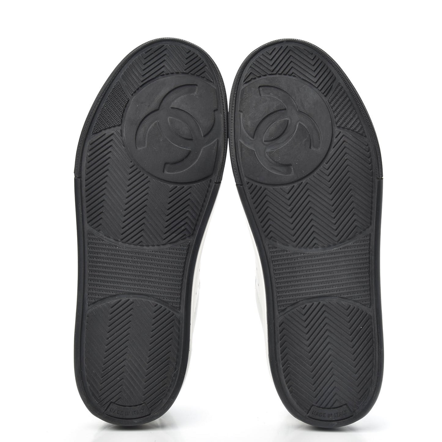 Calfskin Womens Logo Sneakers 36 Black White