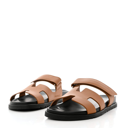 Hermes Calfskin Womens Chypre Sandals 41 Naturel 3 of 9