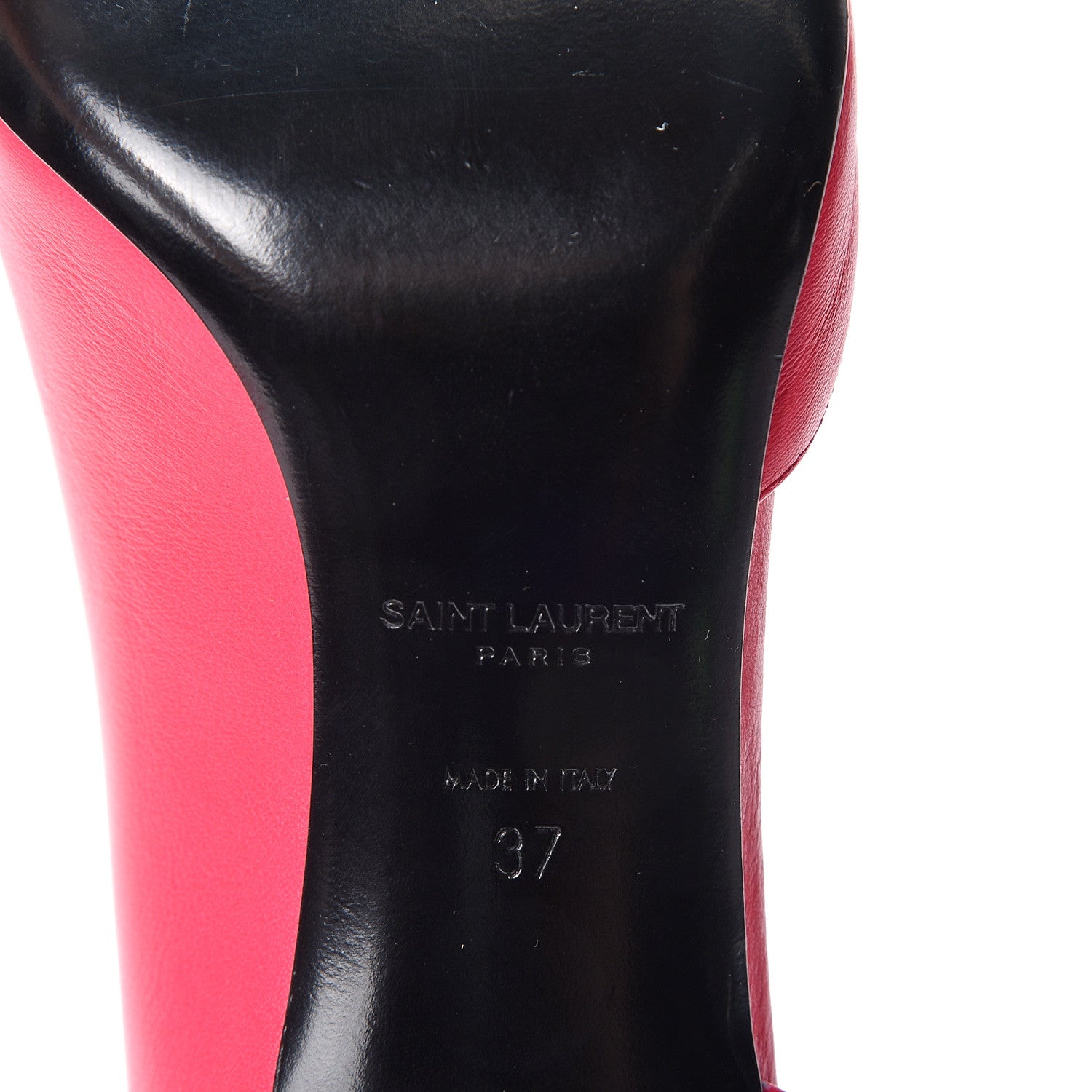 Saint Laurent Calfskin Paris 80 D'Orsay Pumps 37 Pink 8 of 8