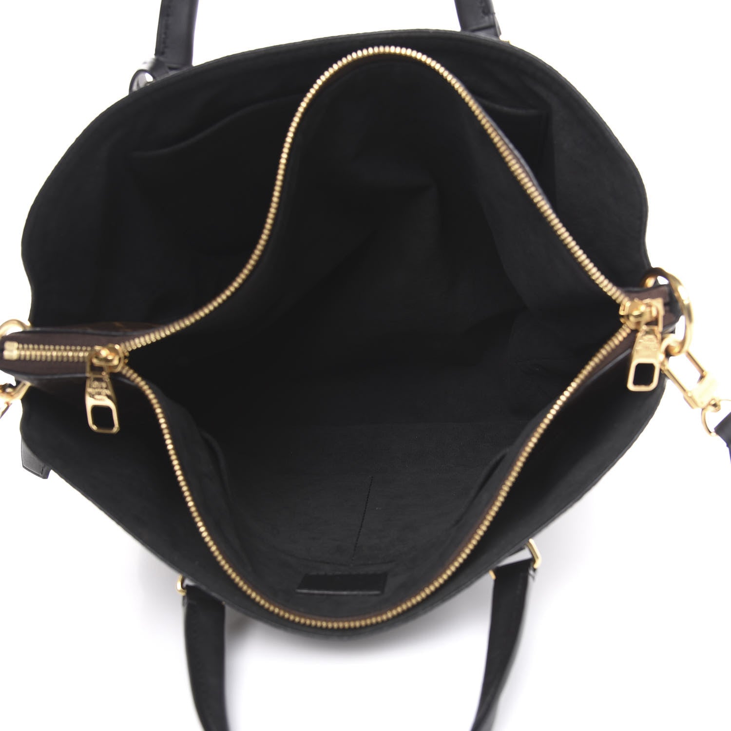 Louis Vuitton Monogram Flower Zipped Tote MM Black 6 of 10