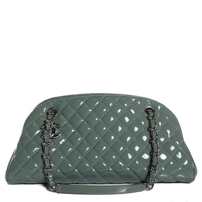 Chanel Patent Quilted Medium Just Mademoiselle Light Khaki 1 of 8