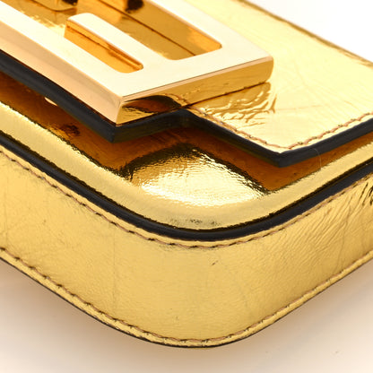 Fendi Metallic Braided Nano Baguette Maxi Handle Charm Gold 9 of 9