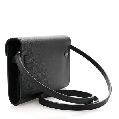 Hermes Epsom Kelly Wallet To Go Black 2 of 8