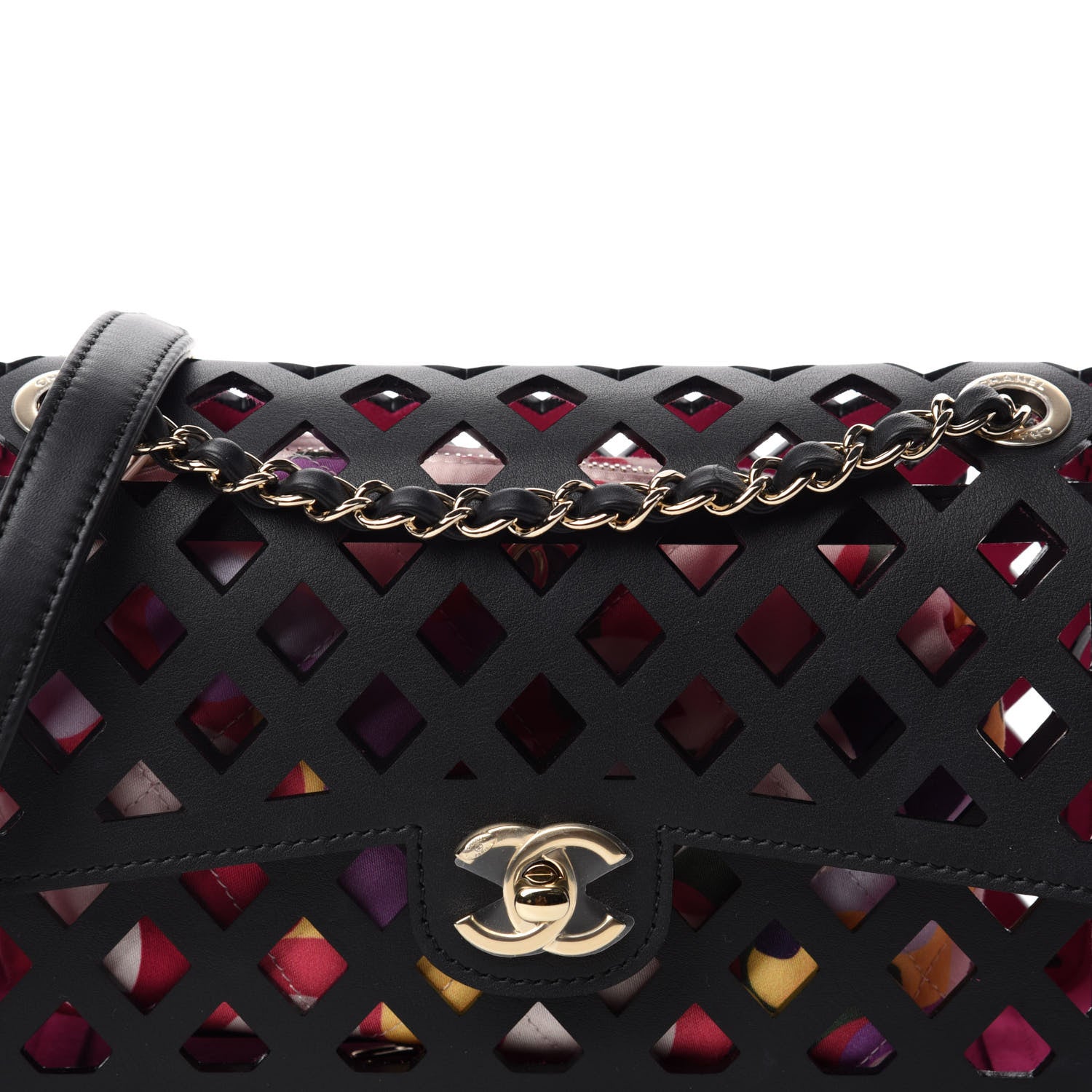 Chanel Lambskin Small Sea Through Flap Black 14 of 15