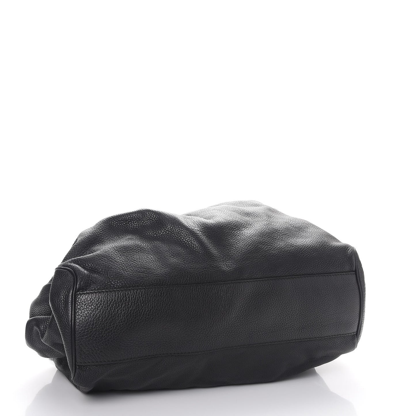 Pebbled Calfskin Large Sukey Tote Black