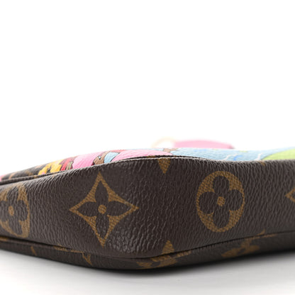 Louis Vuitton Monogram 2021 Christmas Animation Japanese Garden Mini Pochette Accessories Wisteria Pink 9 of 10