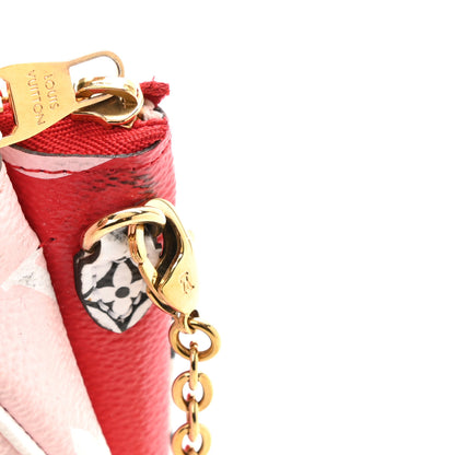 Louis Vuitton Monogram Giant Double Zip Pochette Rouge 8 of 9