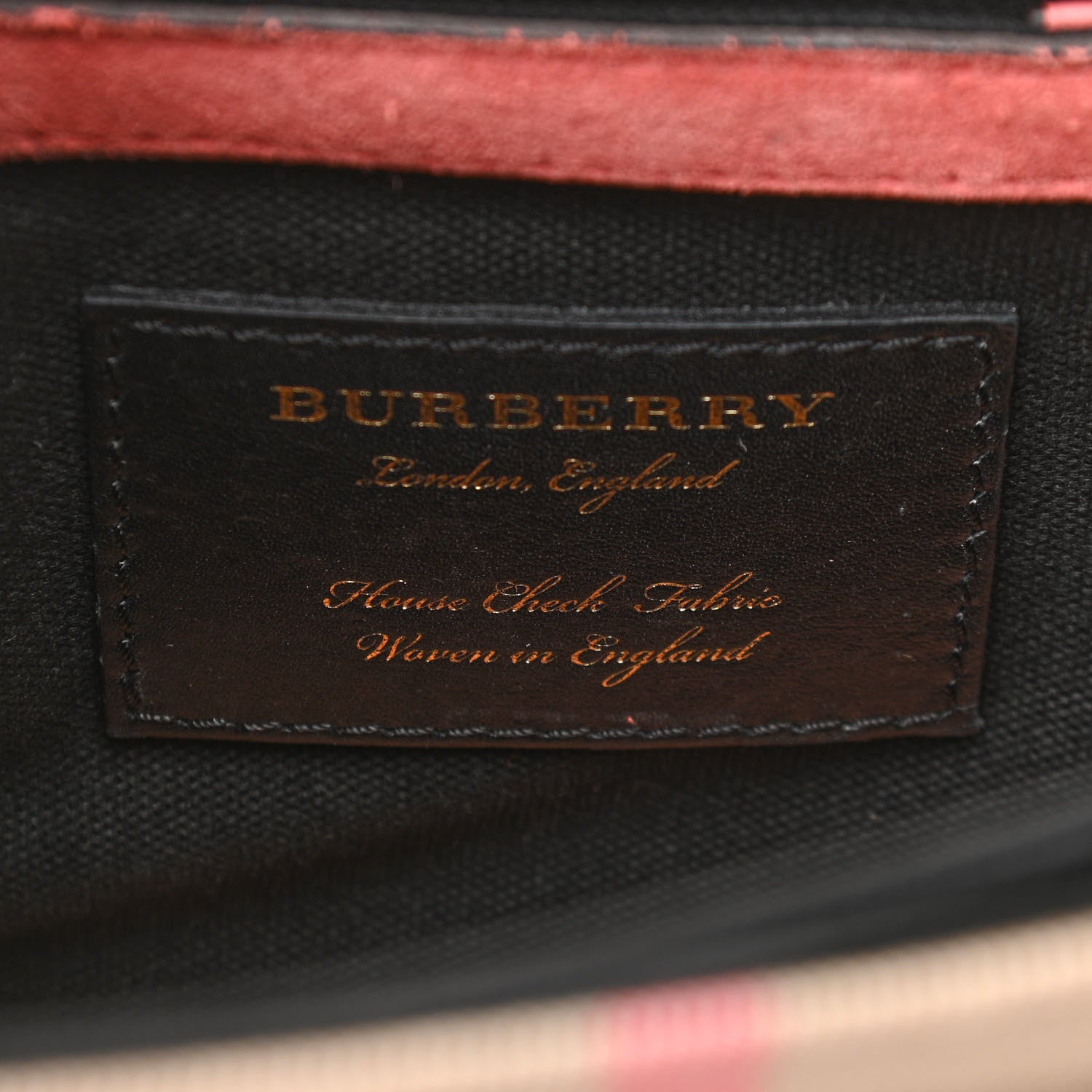 Burberry Derby Calfskin House Check Small Macken Crossbody Bag Copper Pink 6 of 13