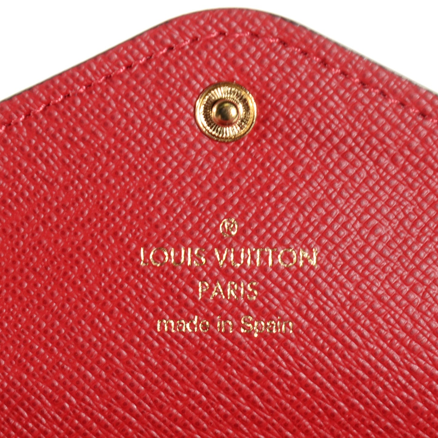 Damier Ebene Josephine Wallet Red