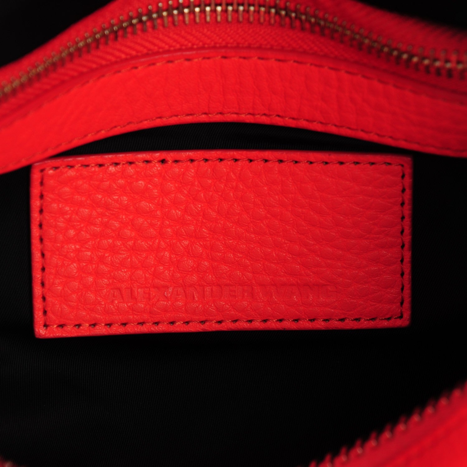 Alexander Wang Pebbled Calfskin Rocco Tangerine Pale Gold Hardware 6 of 8